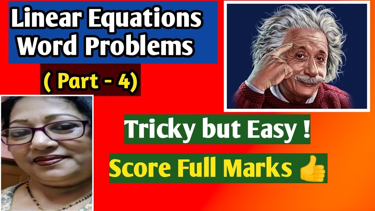 Linear equations in one Variable Word Problems Class 6 | Word Problems Made Easy (Part 4)