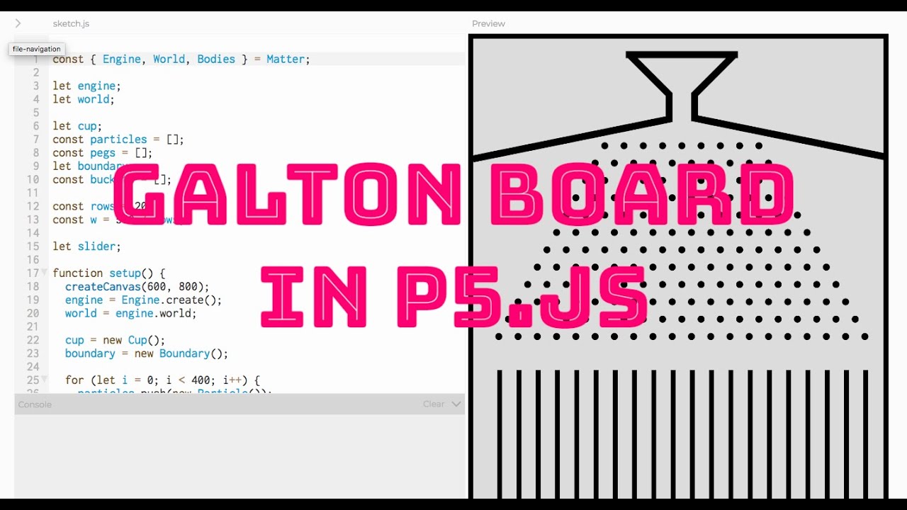 Galton Board in P5.js