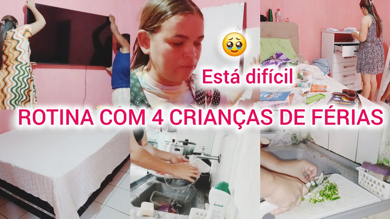 ROTINA CANSANTIVA COM 4 CRIANÇAS DE FÉRIAS 