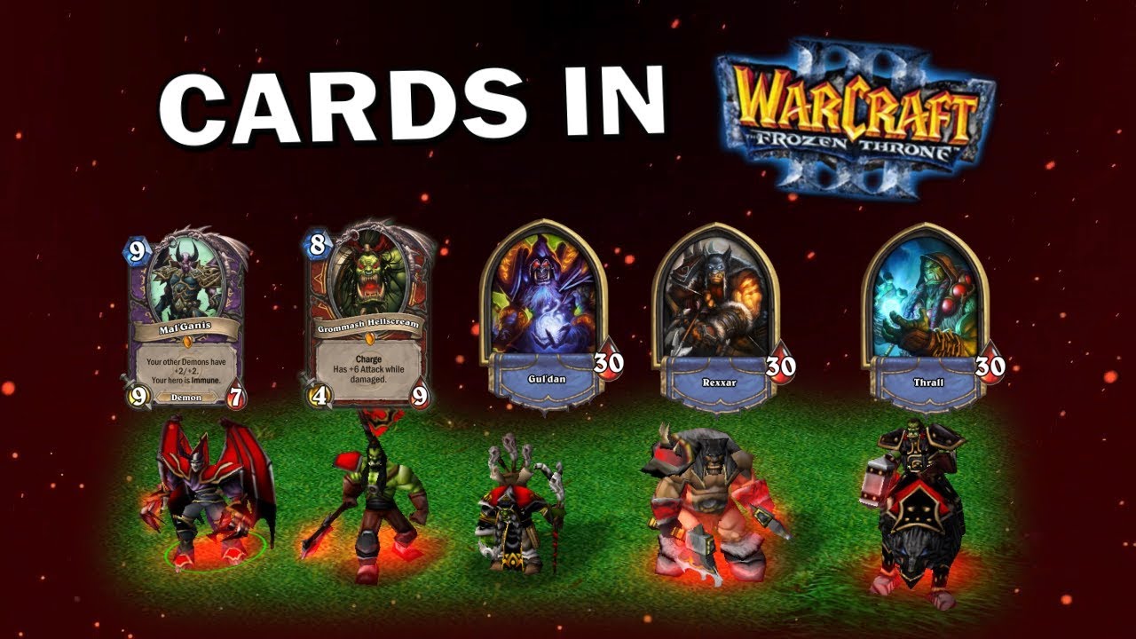Hearthstone Cards and Heroes in Warcraft 3