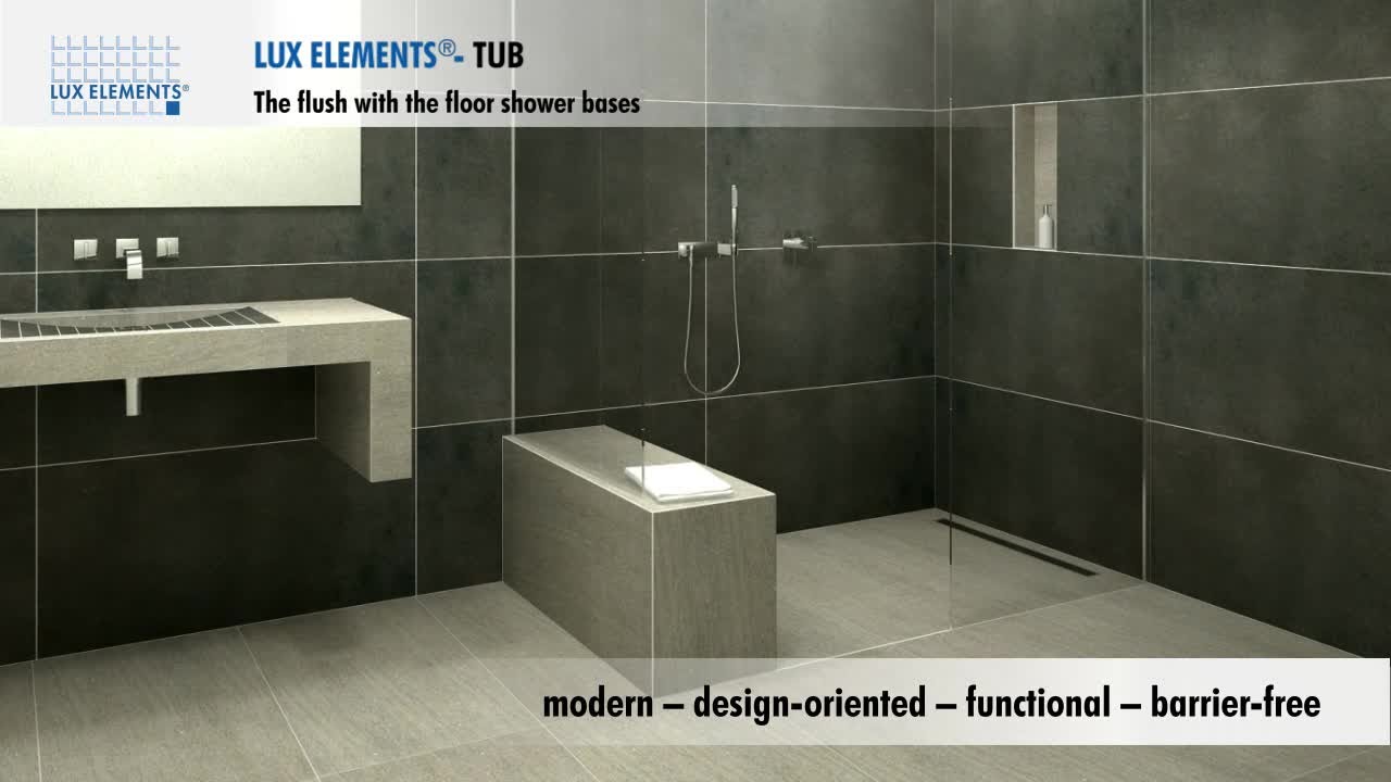 LUX ELEMENTS product: flush with the floor showers for every bathroom