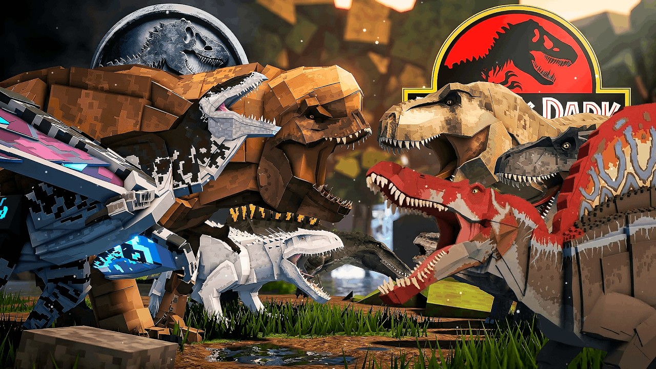 CLÁSSICOS DE JURASSIC PARK VS. HÍBRIDOS DE JURASSIC WORLD!! | ROBLOX Jurassic Blocky