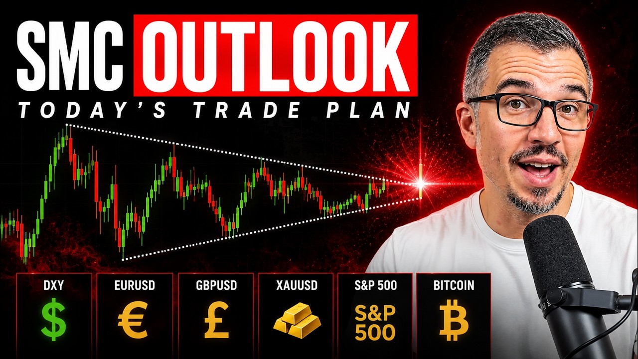 Еженедельный прогноз SMC: DXY, EURUSD, GBPUSD, XAUUSD, S&P 500, Bitcoin и доходность облигаций.
