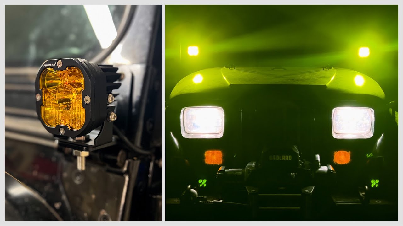Установка 3-дюймового фары Auxbeam Pod Light на Jeep Wrangler YJ 1992 года