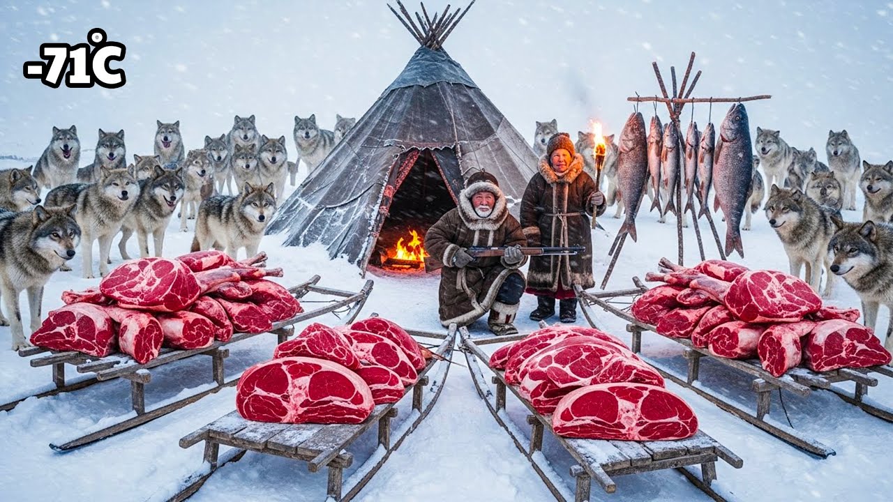 Surviving –71°C Yakutia | How Elderly Villagers Saved 7000kg of Meat from a Wolf Pack
