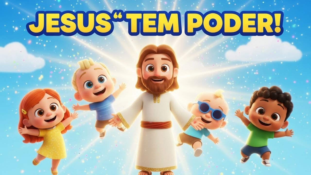 Jesus Tem Poder! Canção Infantil 🎵 #youtubekids #bibliaparacriancas #jesus #biblia