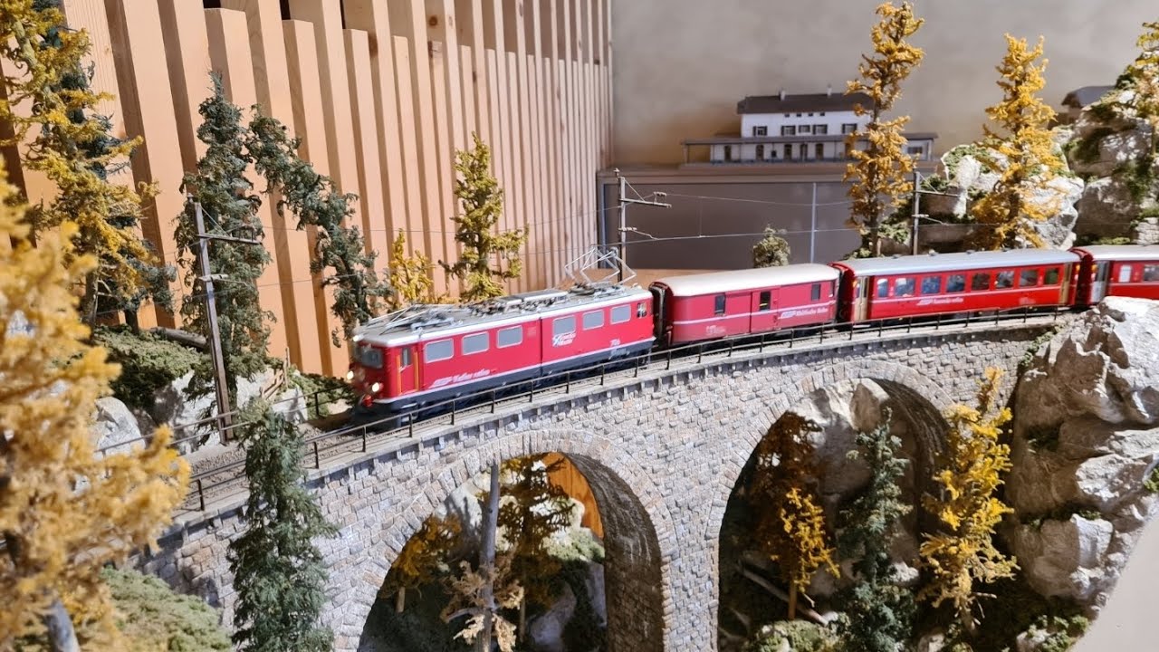 RhB Modelleisenbahn Spur 0m, Albula Museum Berg&uuml;n 2022