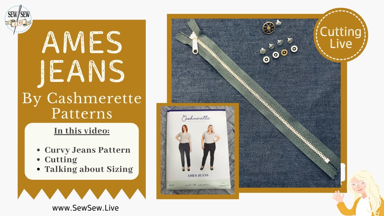 Ames Jeans by Cashmerette Patterns...Cutting by Sew Sew Live