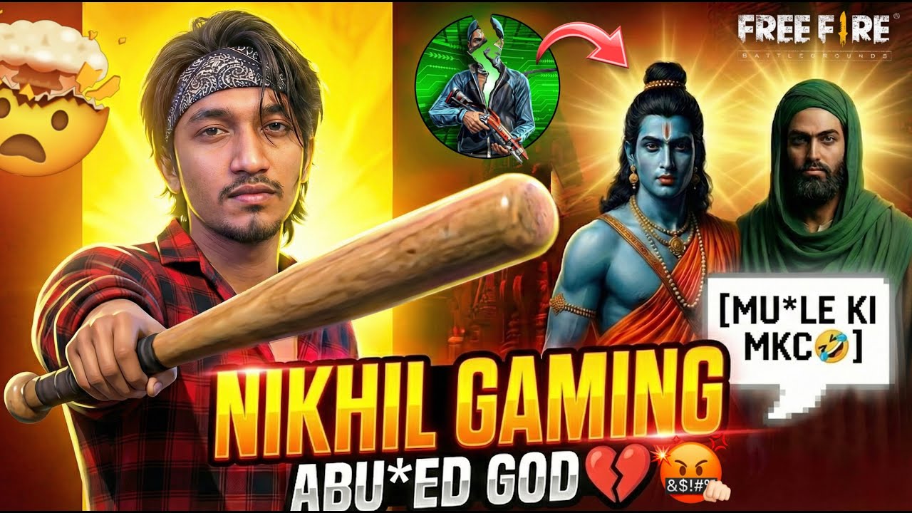 🤬He Abused God's🥹  @NIKHILGAMING001  Religion ka mazaak udaya🤬