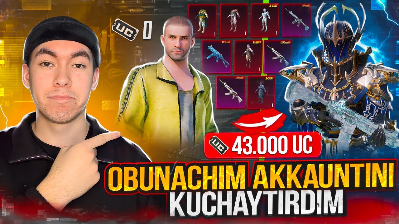 🔥 43.000 UCga OBUNACHIM AKKAUNTINI KUCHAYTIRIB BERDIM / 😍 ORZU QILGAN NARSALARI TUSHDI - PUBG MOBILE