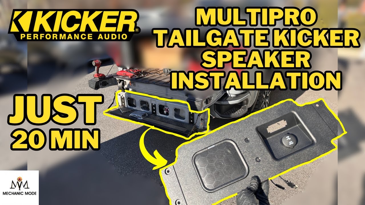 Full Process Installation 2019-2026 GMC & Chevrolet MultiPro Tailgate Kicker Speaker Installation