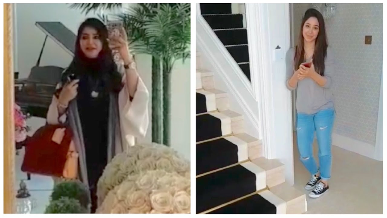 لجين عمران تريد ان تفعص اختها اسيل لانها اشتاقت لها