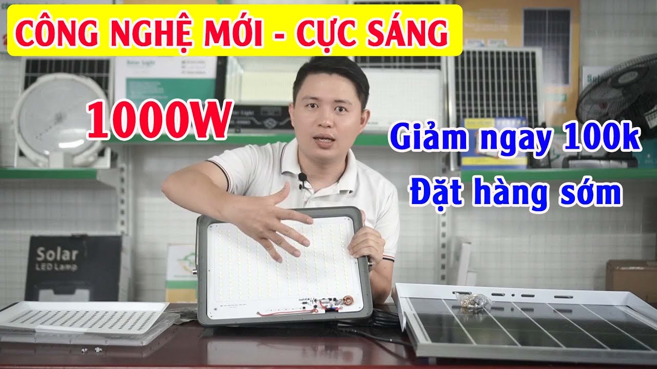 Đèn năng lượng mặt trời chống lóa 1000w cực sáng, giá tốt cuối năm