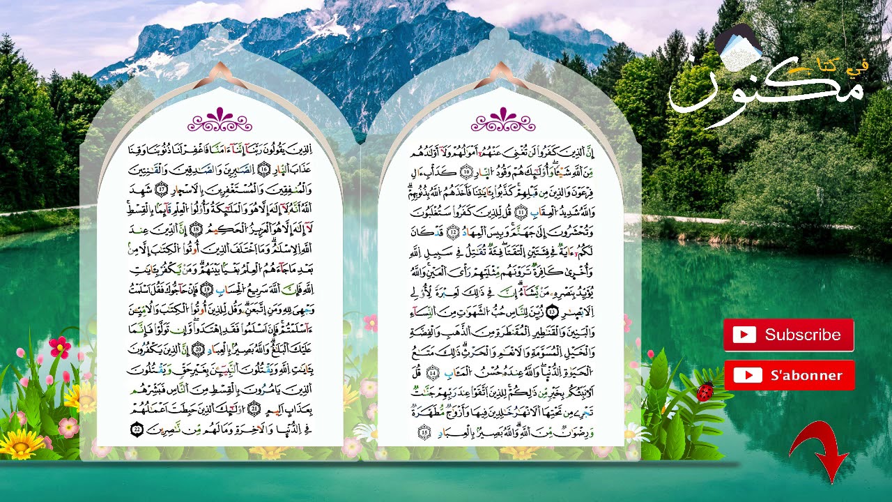 سورة آل عمران حفظ بالتكرار بصوت ماهر المعيقلي من الآية 16 إلى الآية 19