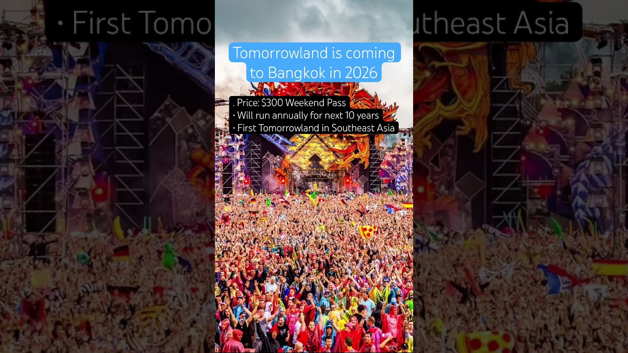 Tomorrowland is coming to Bangkok in 2026 #tomorrowland #thailand
