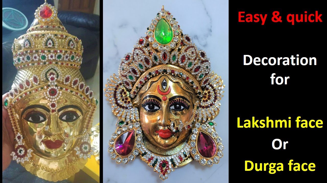 Lakshmi Face decoration | Varamaha Lakshmi Pooja decoration|Navaratri| Dussehra|Laxmi Puja