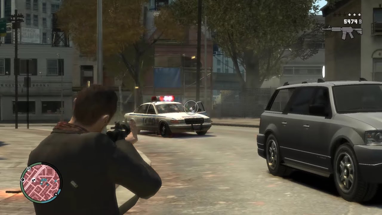 GTA 4 - Alderney Street Triad Shootout + Six Star Escape