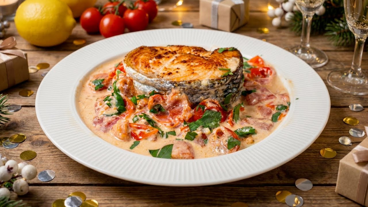 Salmon Medallions in Creamy Tomato Sauce
