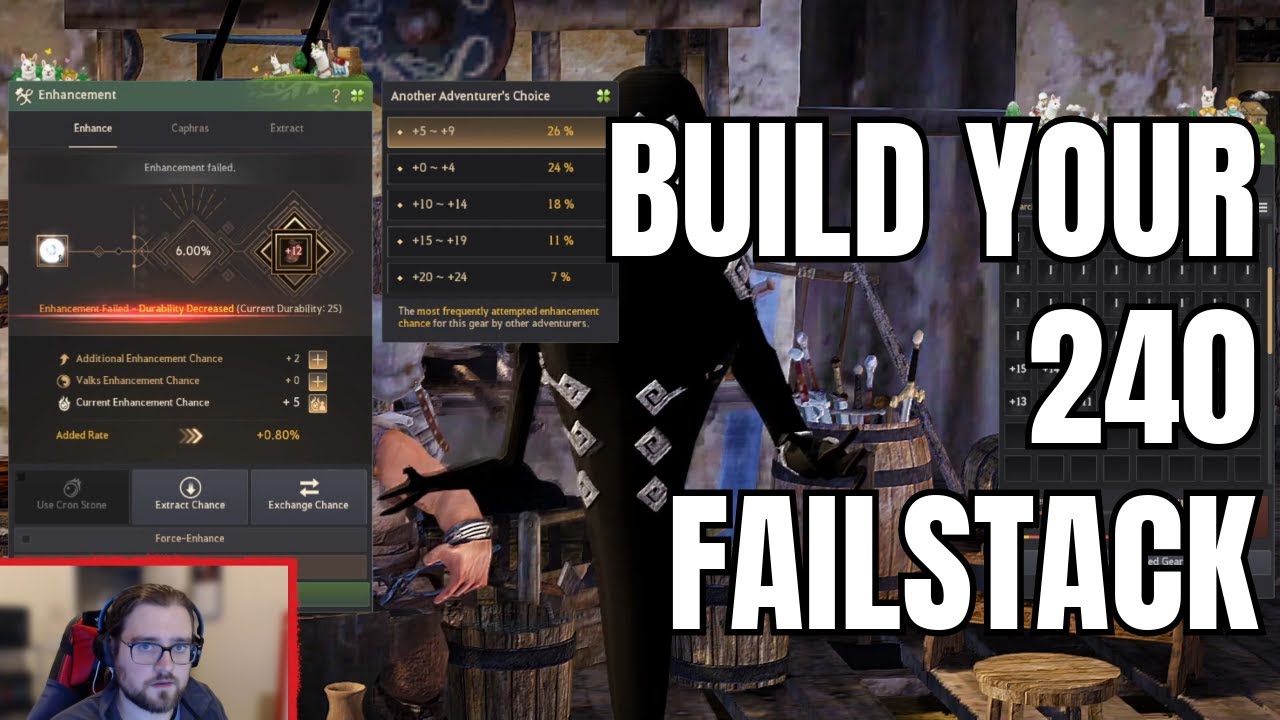 [Black Desert] How To Build A 240 Failstack! How To Get Costs!