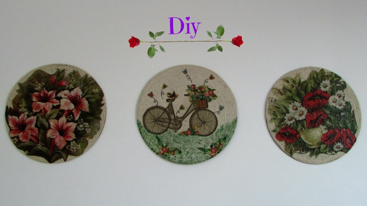 DIY Decoração | Quadro decorativo feito com disco de vinil e barbante