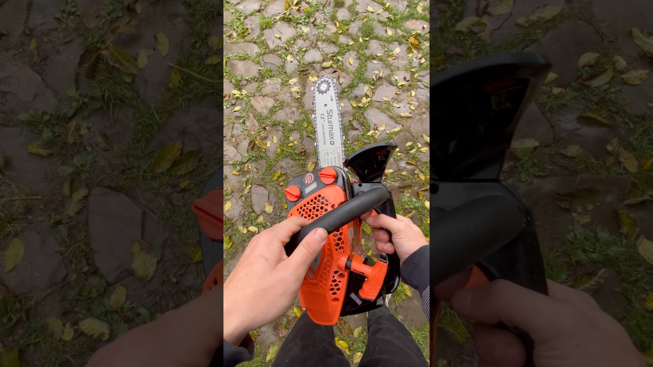 Холодный запуск STURMAX 🥶🔥 #бензопила #обзор #день