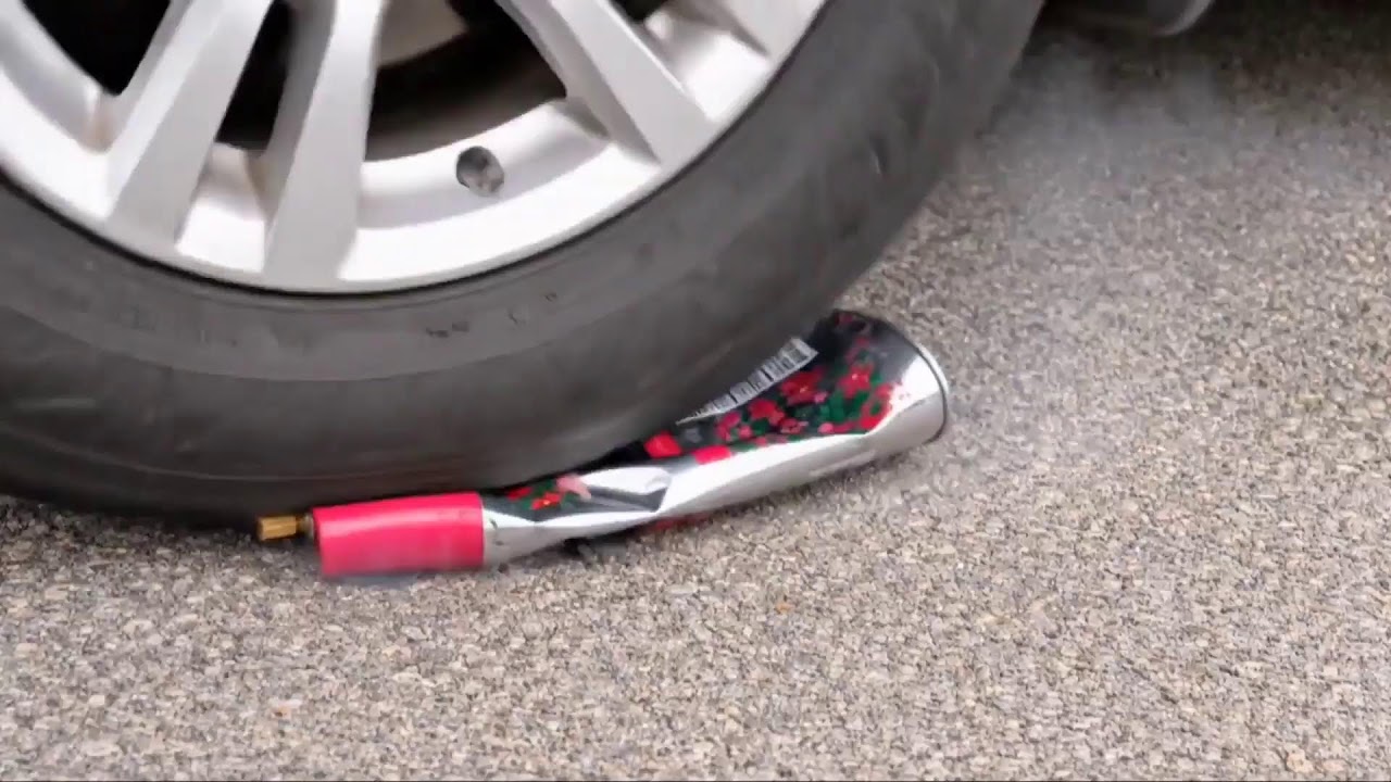 Crushing Experiment Car vs Coca cola, Fanta Toothpaste, Toys | Crunchy Things.