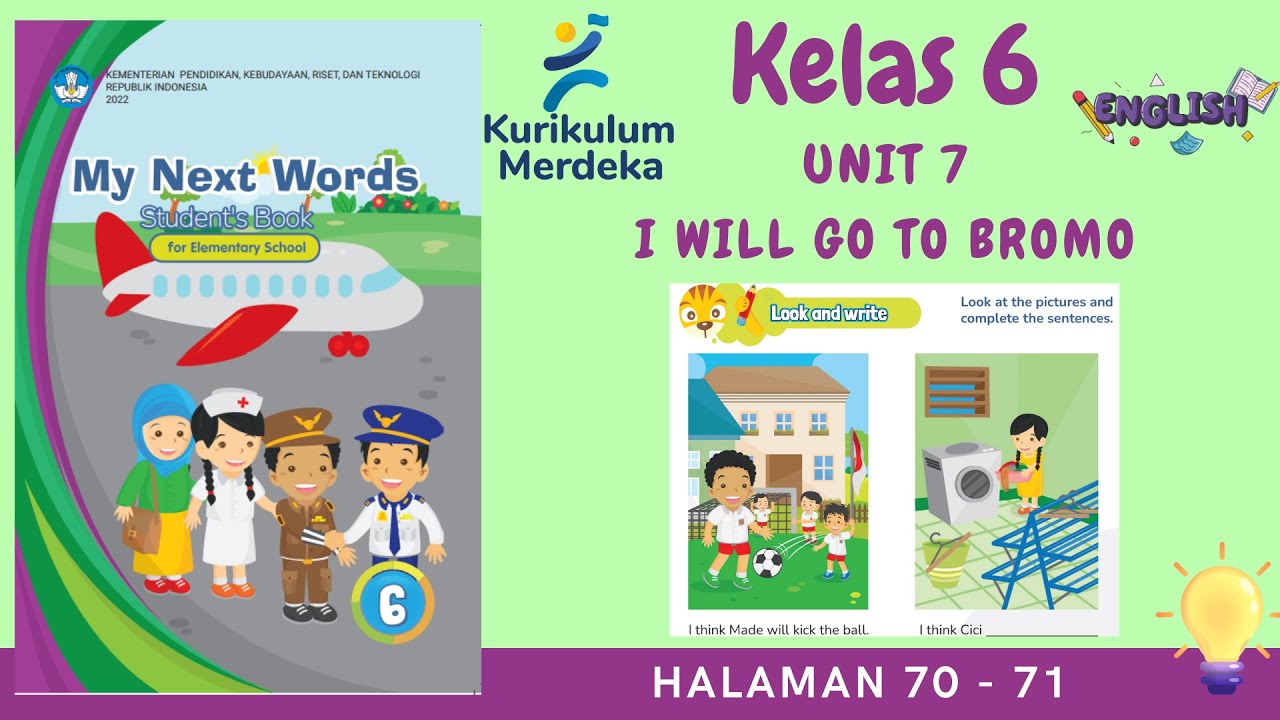 Kurikulum Merdeka Kelas 6 Bahasa Inggris | Unit 7 | Halaman 70 - 71