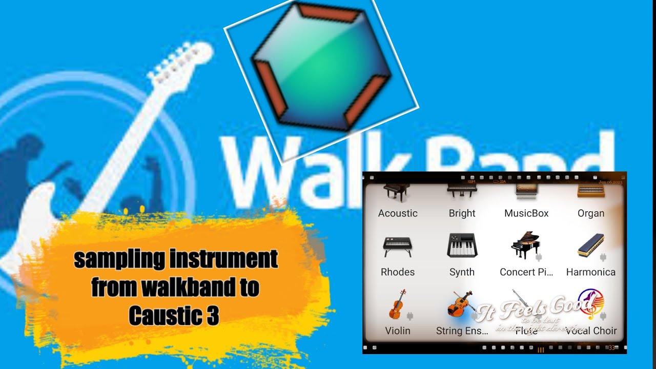 How to sample instruments in Walkband to Caustic 3 DAW.