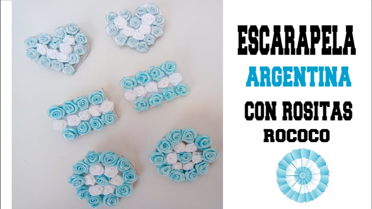 Como hacer ESCARAPELA Argentina con rositas rococo ( DIY)