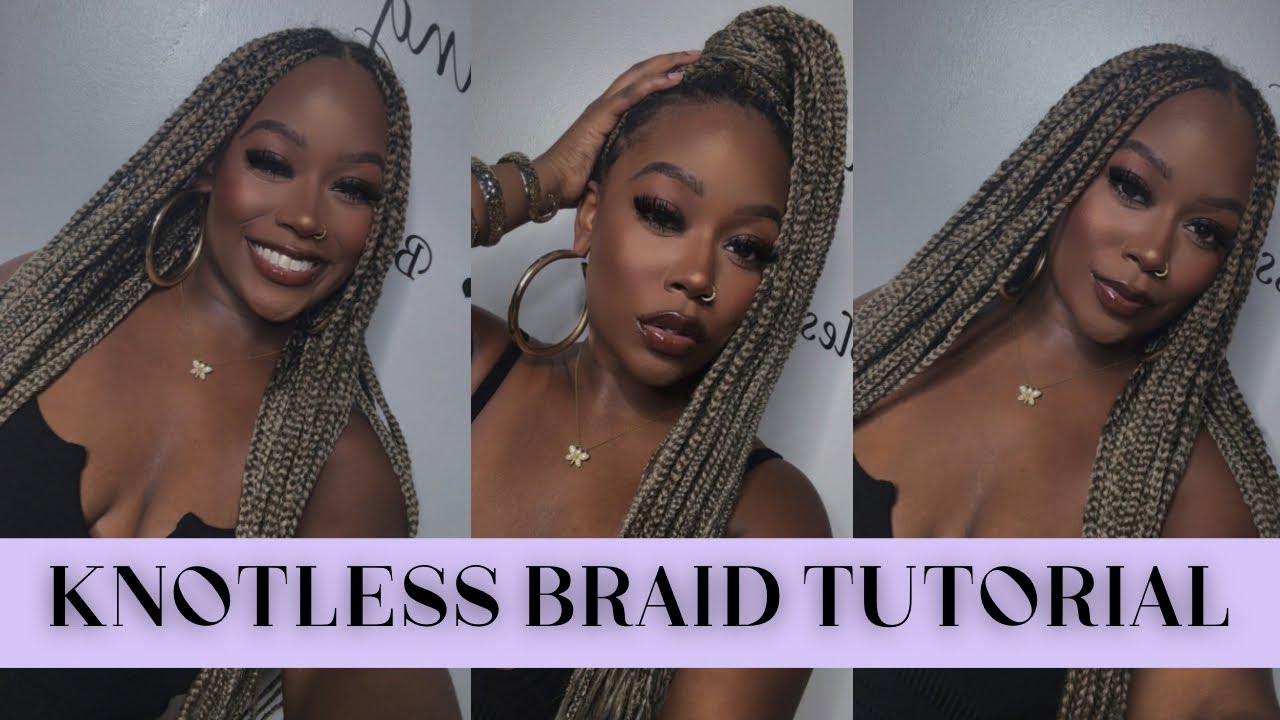 HOW TO DO KNOTLESS BRAIDS | ft. ​⁠@ShakeNGo Freetress Braiding Hair “Brown Ash”