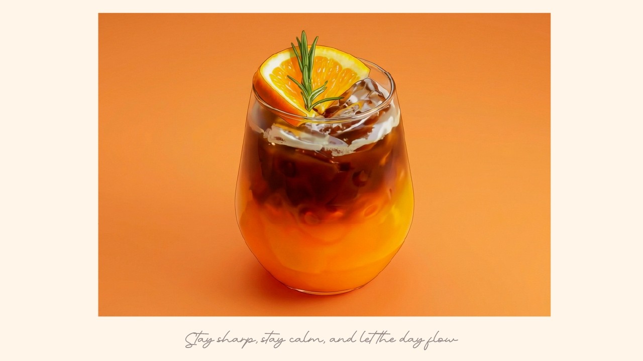 Orange Cold Brew Lofi 🍊☕ bright morning energy | Cozy Lofi Jazzhop (3+ Hours)