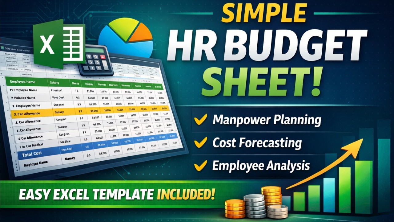 Simple Excel Budgeting Sheet for Manpower Planning, Forecasting & Employee Cost Analysis