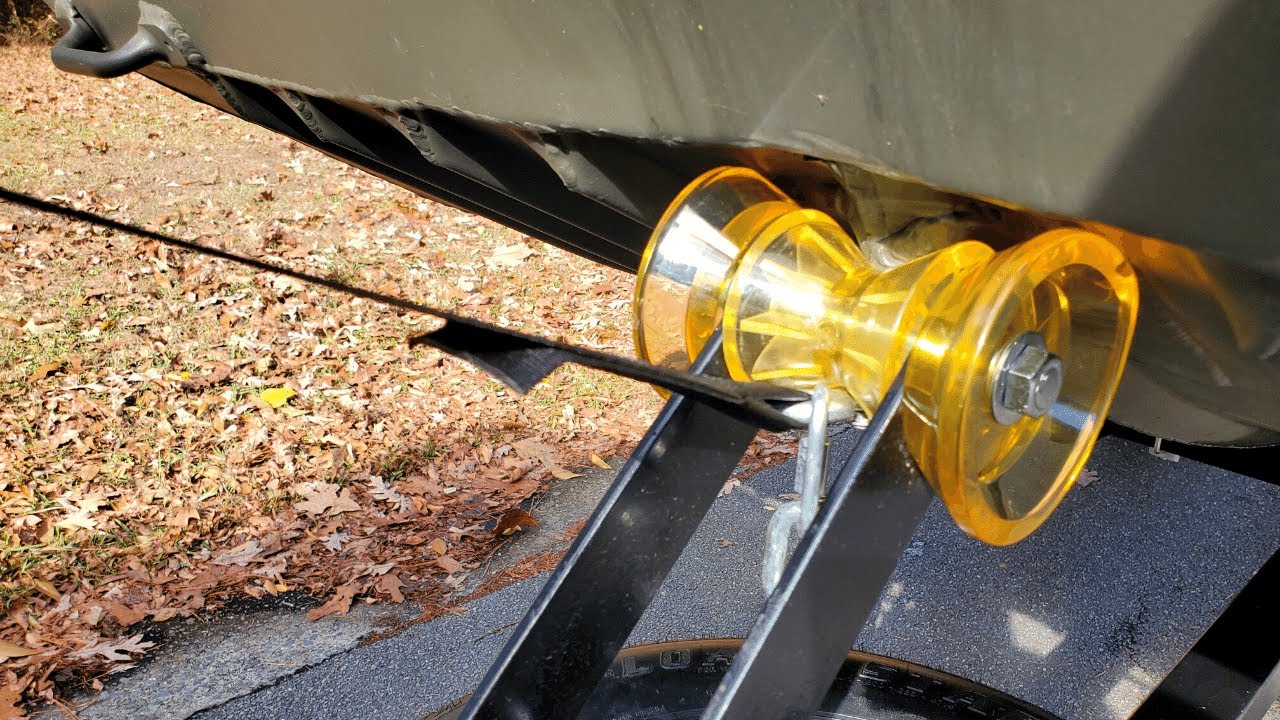How To Replace Boat Trailer Bow Roller for Jon Boat - Shoreline Marine Bow Roller Review!