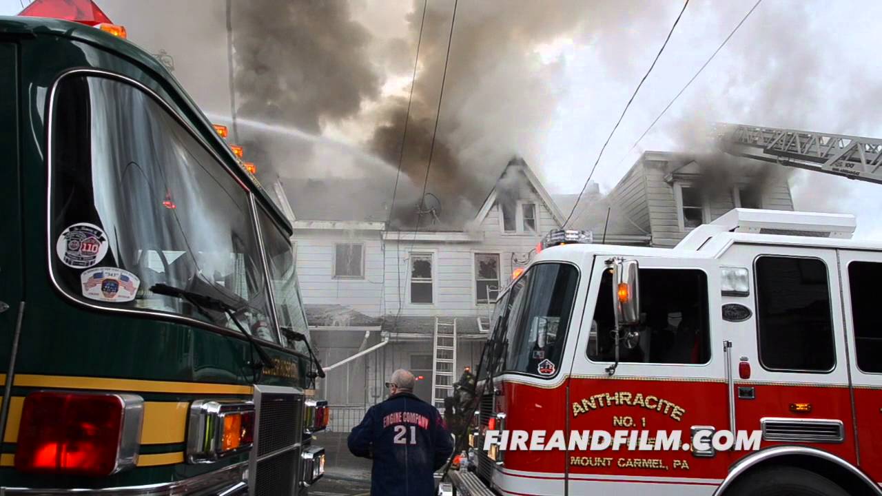 3 Alarm House Fire - Mt. Carmel, PA - 04/26/2016
