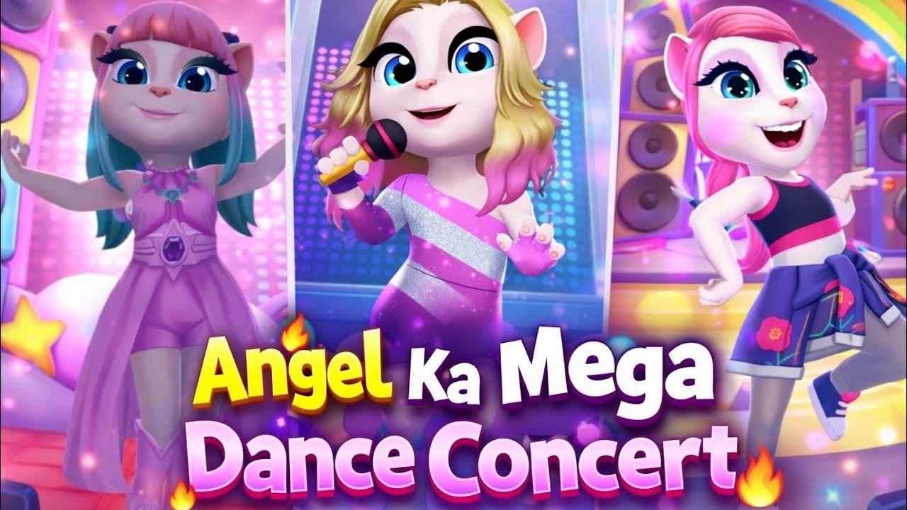 Angel Ka Mega Dance Concert 😍💃 | Cute Outfit + Stage Performance | My Talking Angela 2
