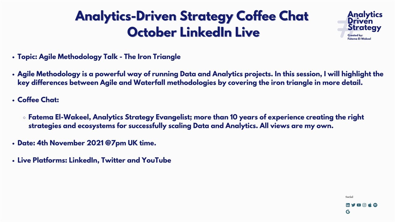 S1 E7 Live: Analytics Methodology Talk - The Iron Triangle