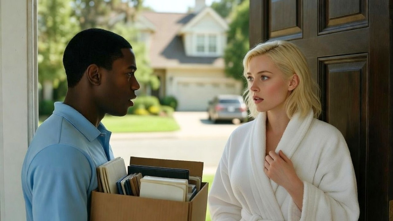 “Here’s Your Things” Black Single Dad Says — Female CEO Barely Covered Opens Door & Life Changes