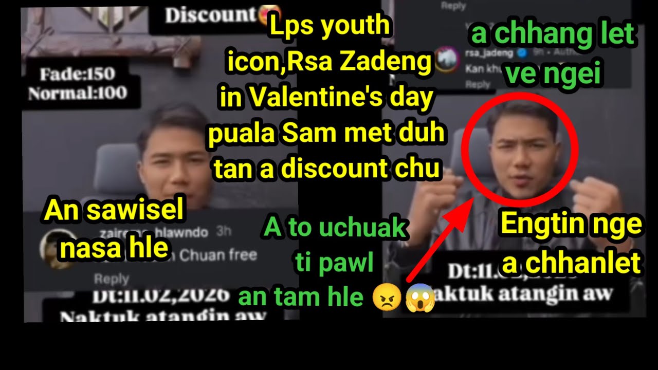  Rsa Zadeng in,V-day puala sam meh man discount a tum chu a to uchuak lutuk tiin sawisel a hlawh😡😱