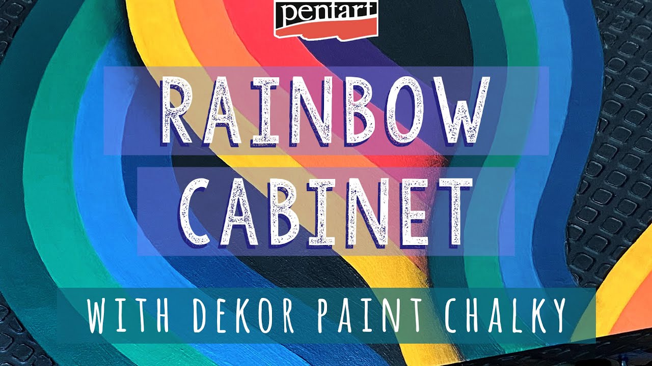 Szivárványos szekrényke Dekor krétafestékkel // Rainbow cabinet with Dekor Paint Chalky