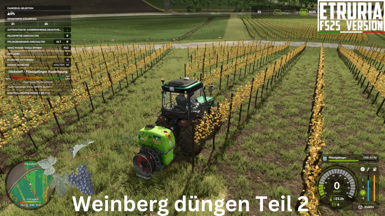 Weinberg Etruia  2 Teil des Düngens
