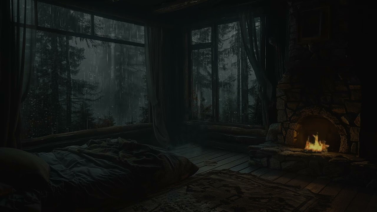Crackling Fireplace and Soft Rain Sounds: A Cozy Soundscape to Soothe Your Mind, Promote Deep Rest