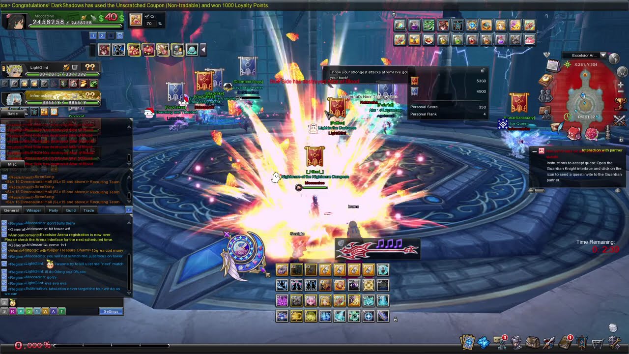 Aura Kingdom Online - SLV 40 Stellar Sphere PvP Excelsior Arena 5 vs 5 Round 2 in December 2025