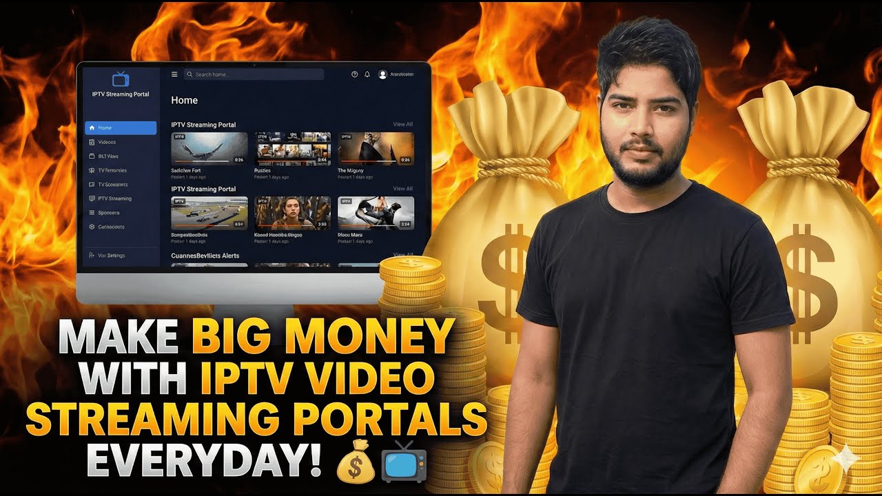 Make BIG Money with IPTV Video Streaming Portals Everyday! 💰📺