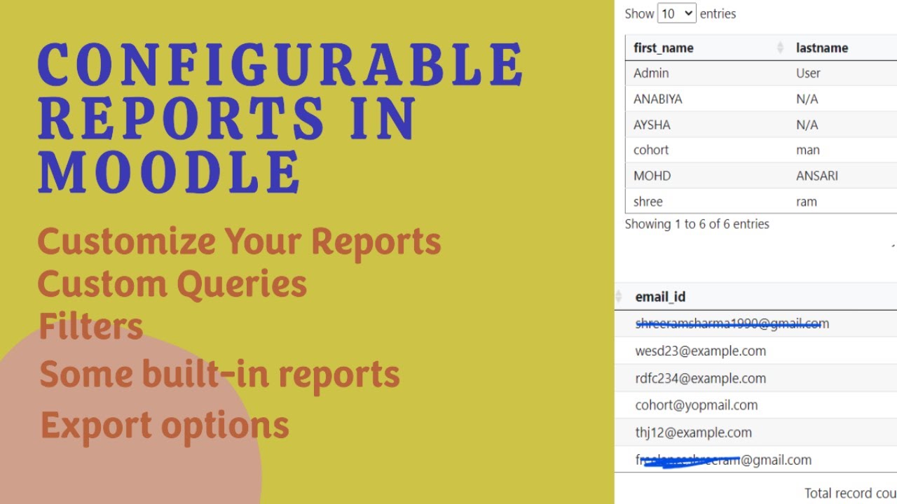 Configurable Reports in Moodle [2025-2026]