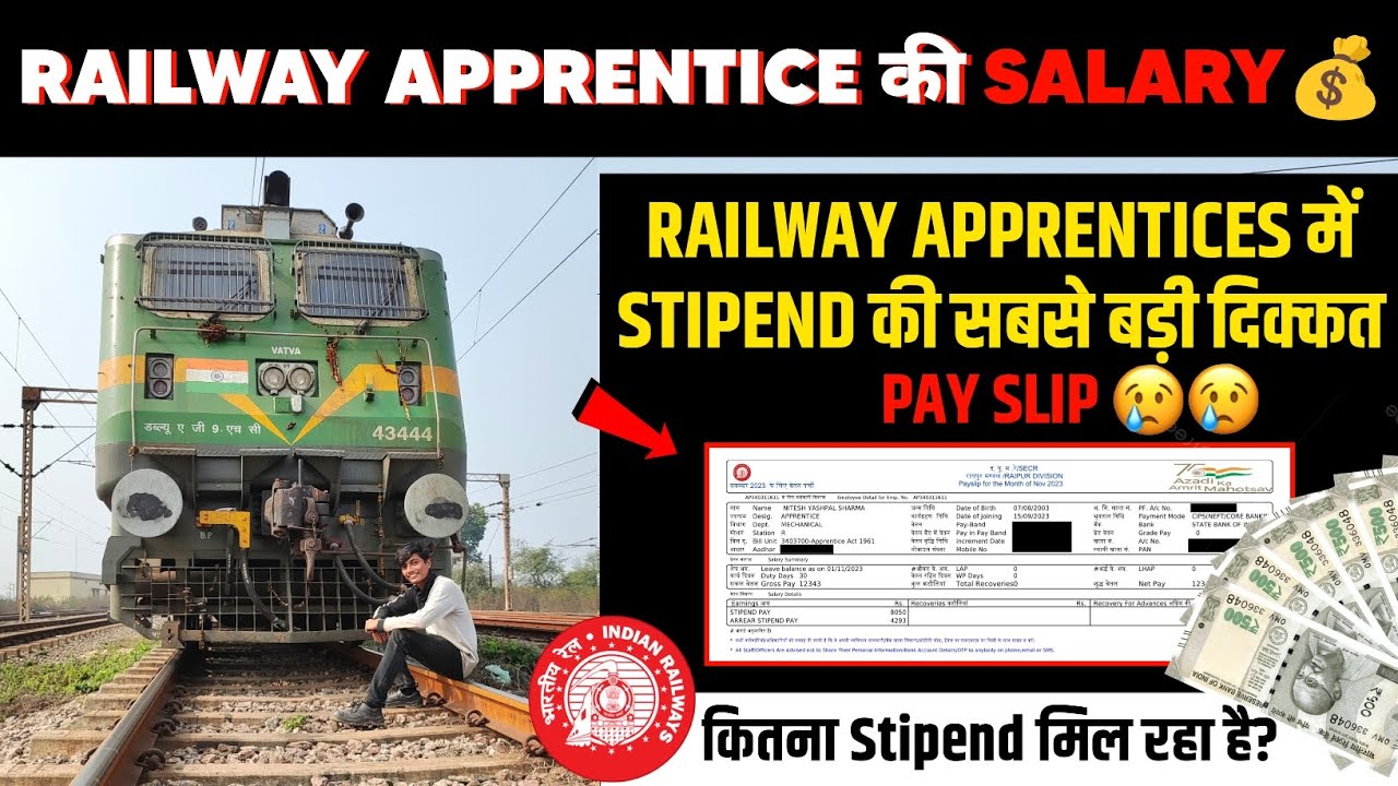 Meri Salary Kitni Aayi?? | Railway Apprentice Stipend 2024✅ | Proof with Pay Slip 💯