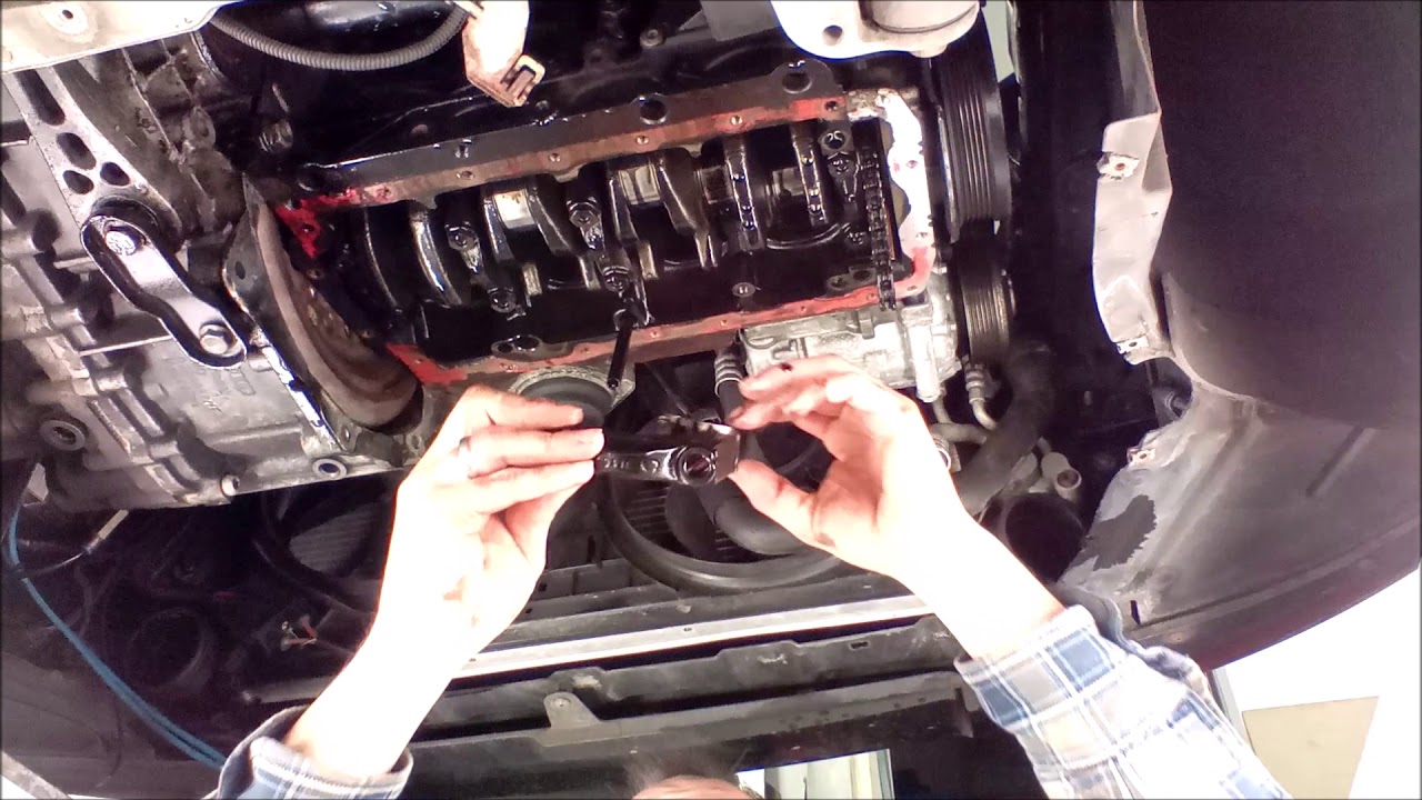 Hauptlager Schalen Kurbelwelle im eingebauten Zustand wechseln. VAG 2.0 TDI Audi VW Seat Skoda