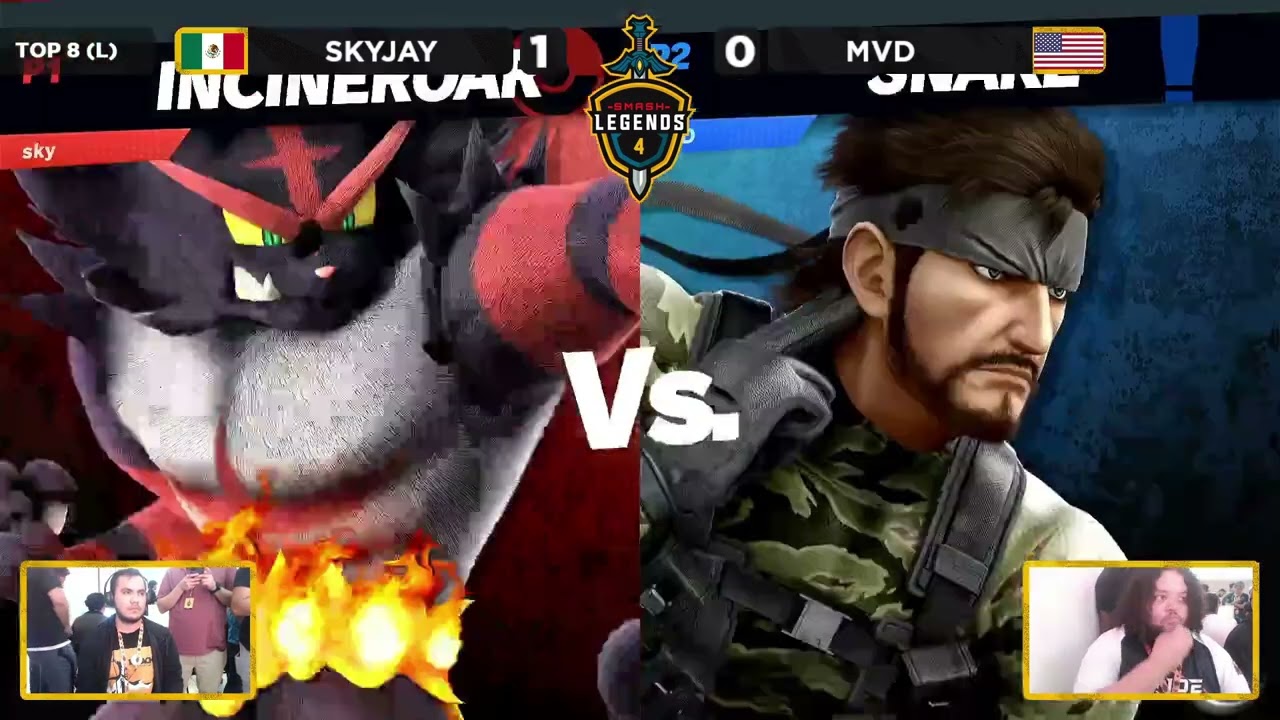 Skyjay(Incineroar) vs MVD(Snake) • Smash Legen 4 • El Salvador • Top 8  losers bracket