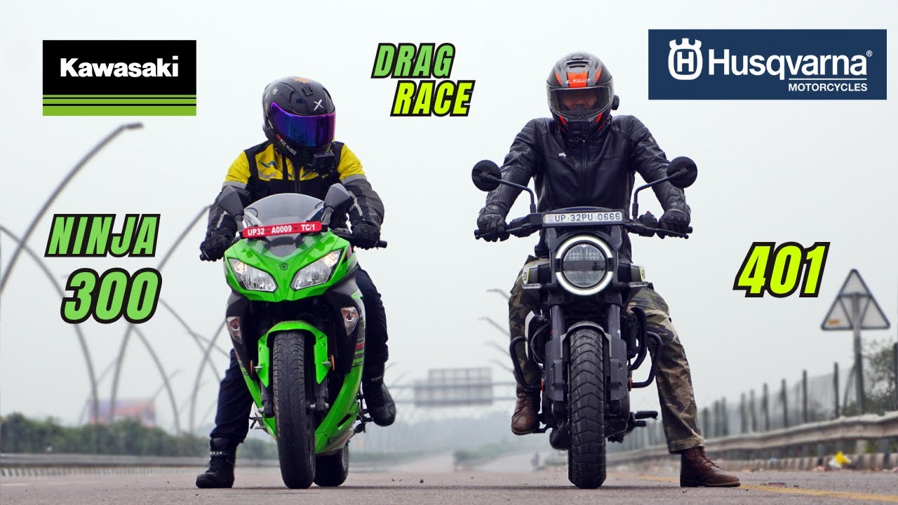 Husqvarna Svartpilen 401 Vs Kawasaki Ninja 300 Dragrace