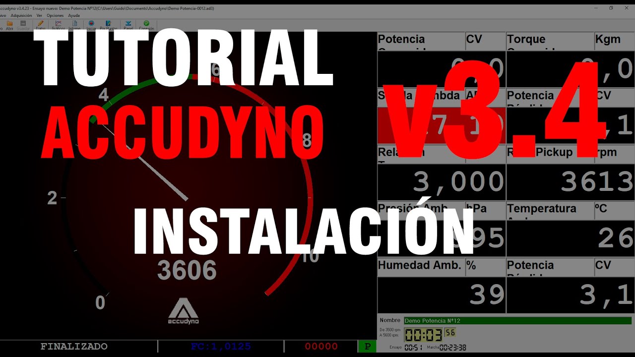 Parte 1: Tutorial de Instalaci&oacute;n (Accudyno v3.4)