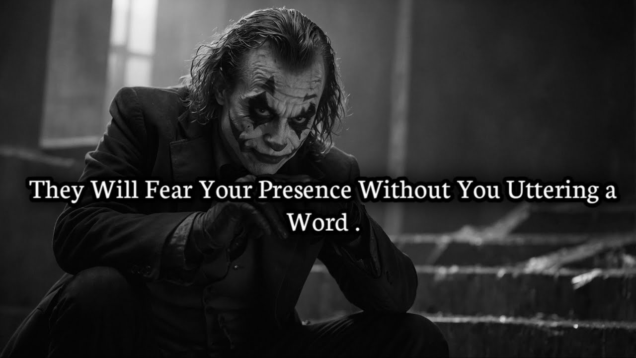 They Will Fear Your Presence Without You Uttering a Word